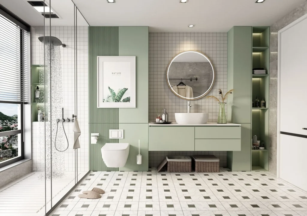 Custom aluminum bathroom vanity for modern residential bathrooms