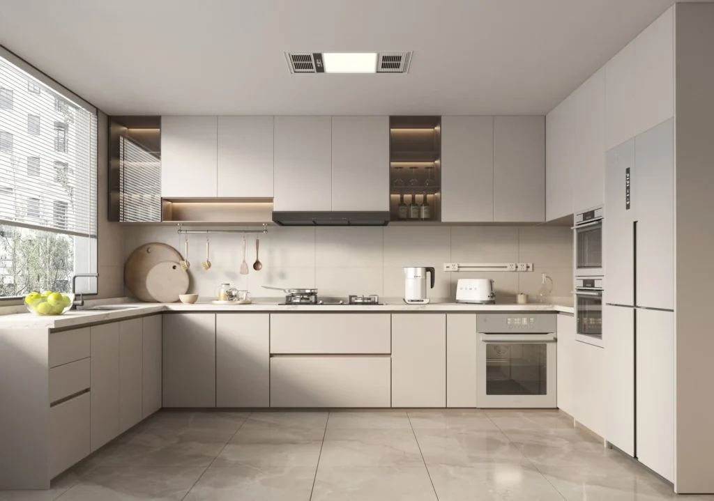 Custom aluminum kitchen cabinets engineered for moisture resistance, easy maintenance and exceptional durability in modern living environments.