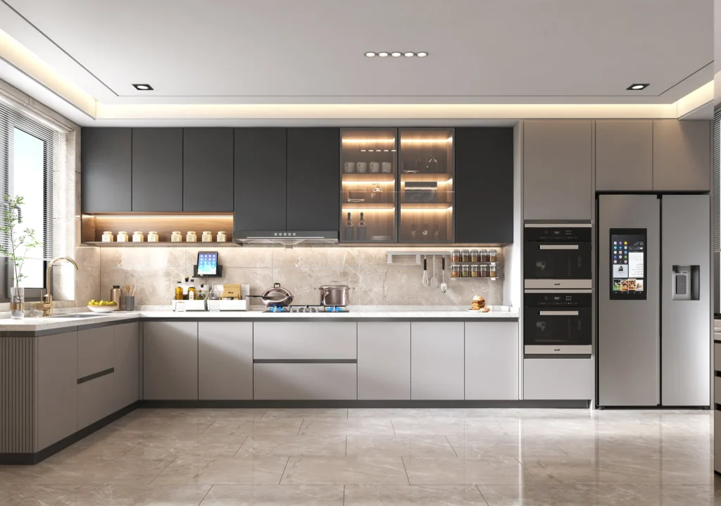 Custom aluminum kitchen cabinets for modern residential kitchens