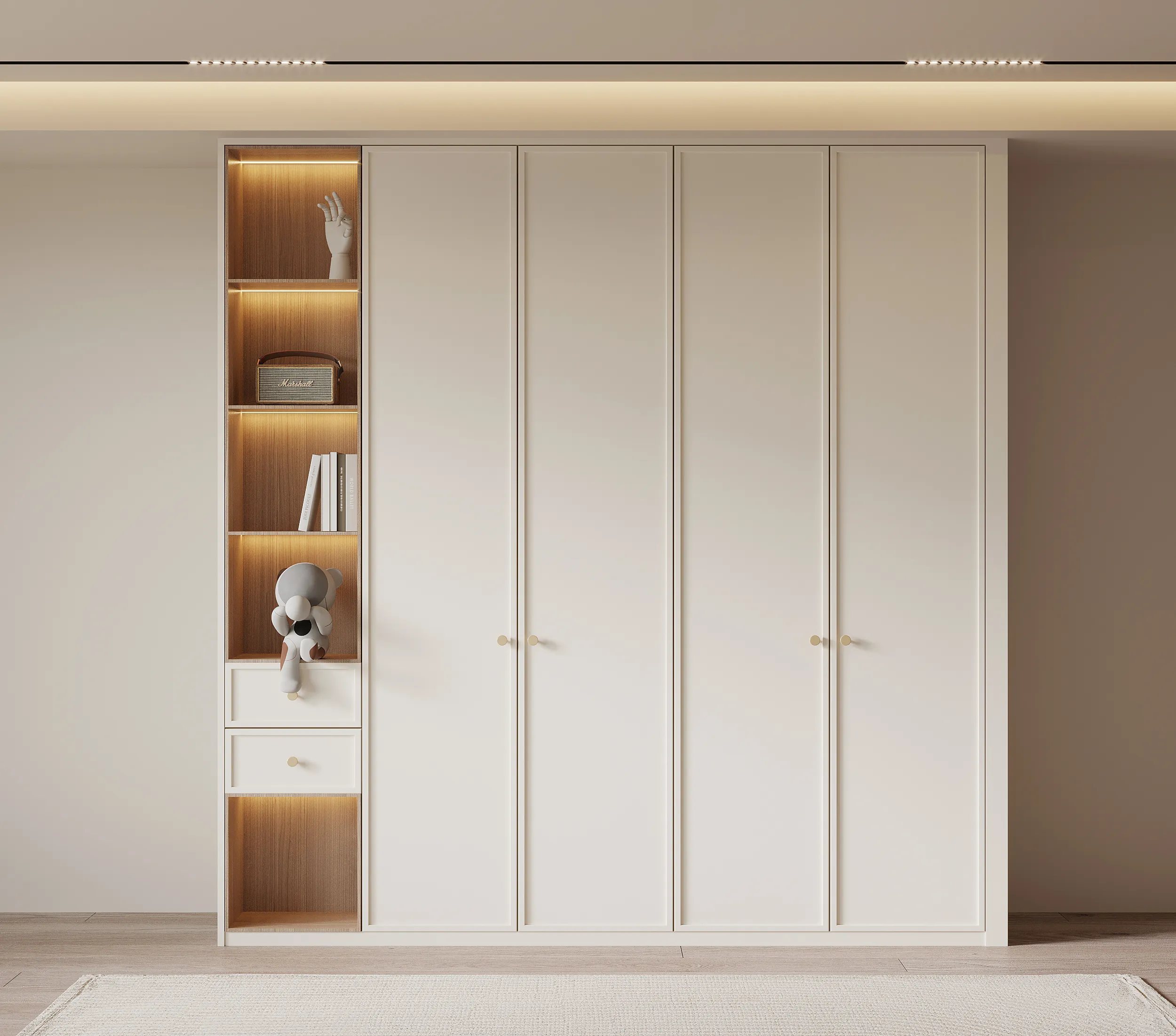 Aluminum Alloy Wardrobe: Zero-Formaldehyde, Moisture-Proof & Long-Lasting Bedroom Storage Furniture